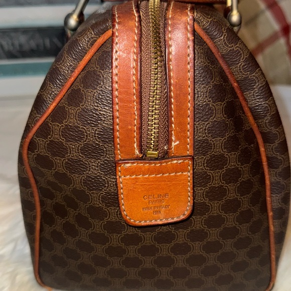 Celine Triomphe Macadam Monogram Logo Speedy 30 Boston Vintage Bag GUC - Picture 8 of 15
